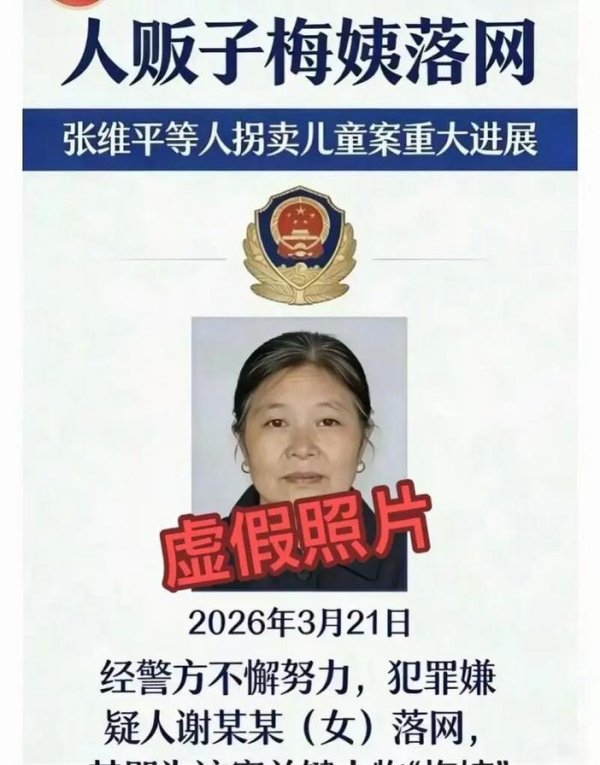 网传“梅姨”照片？警方回应