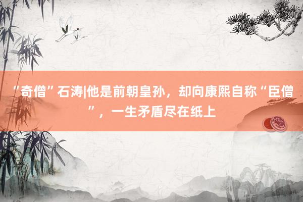“奇僧”石涛|他是前朝皇孙，却向康熙自称“臣僧”，一生矛盾尽在纸上