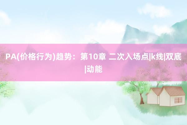 PA(价格行为)趋势：第10章 二次入场点|k线|双底|动能