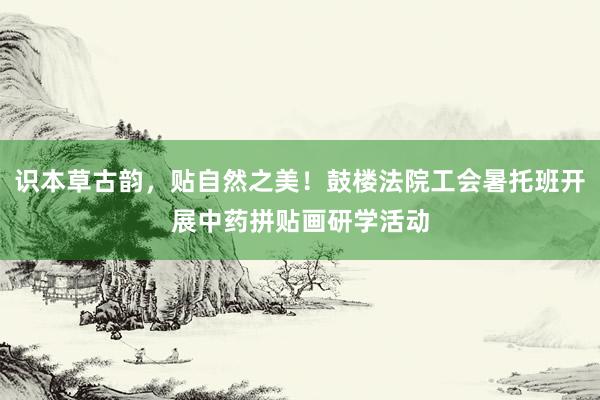 识本草古韵，贴自然之美！鼓楼法院工会暑托班开展中药拼贴画研学活动